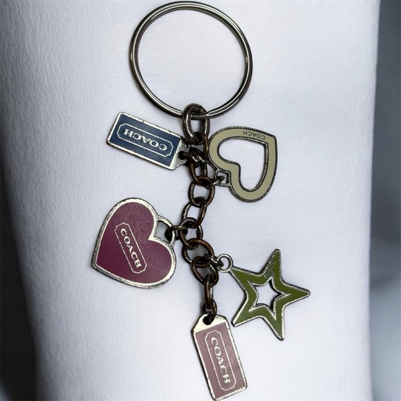 Coach Accessories - Coach vintage Hearts and Stars multi-charm keychain fob
